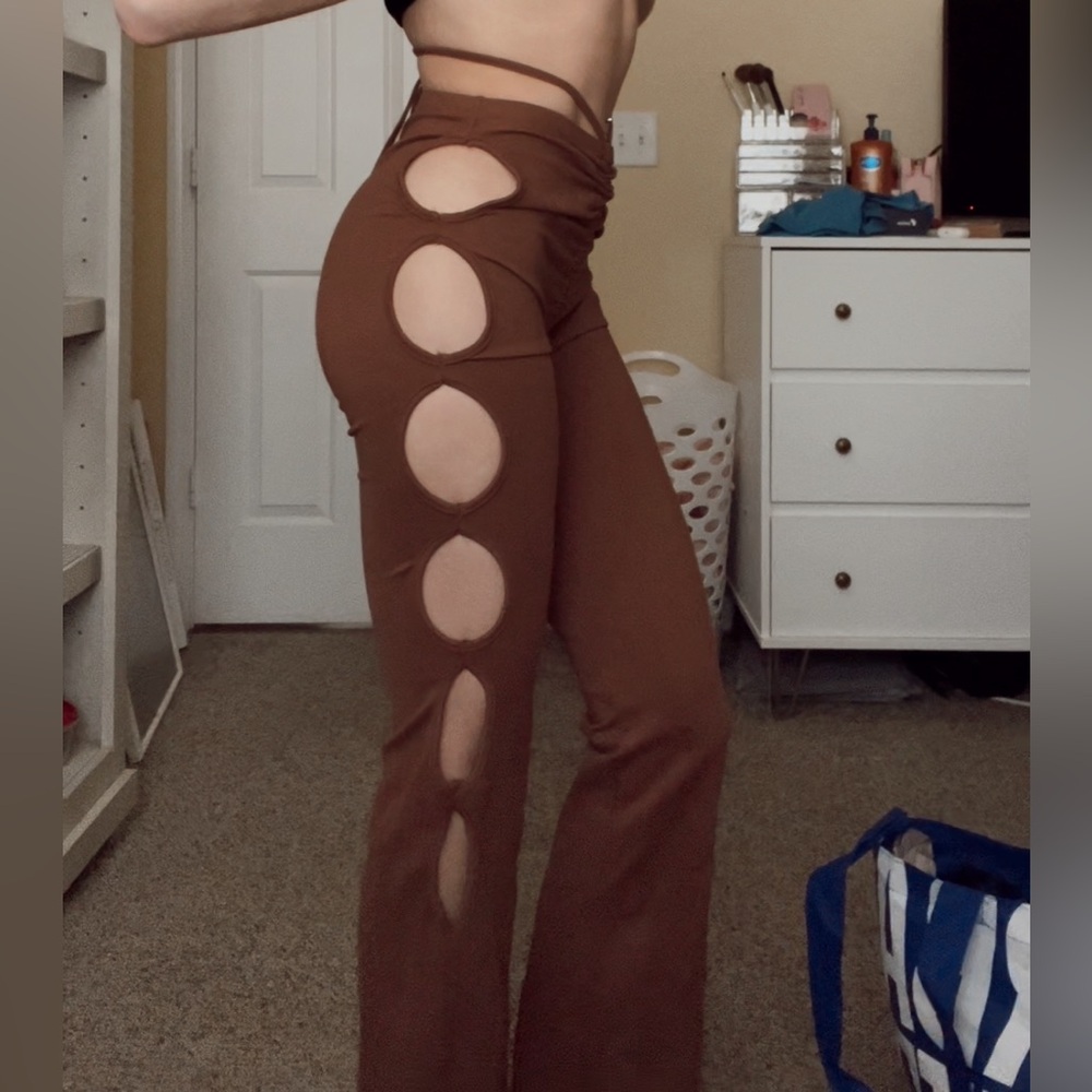 Edikted High-Waisted Cutout Pants